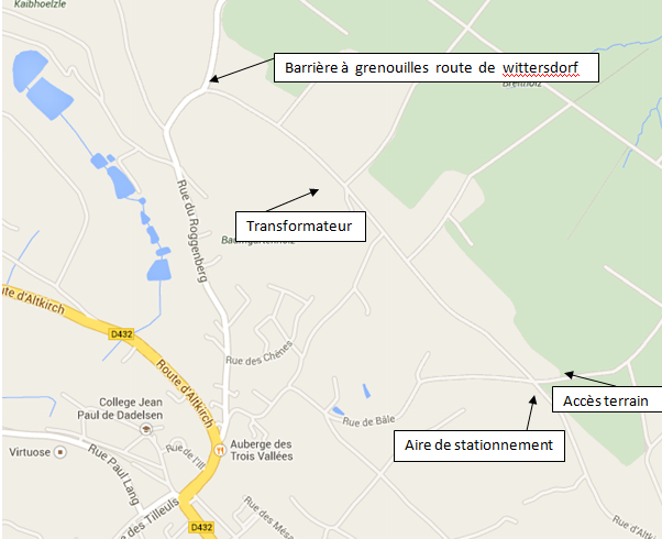 Plan avec fleche et legende